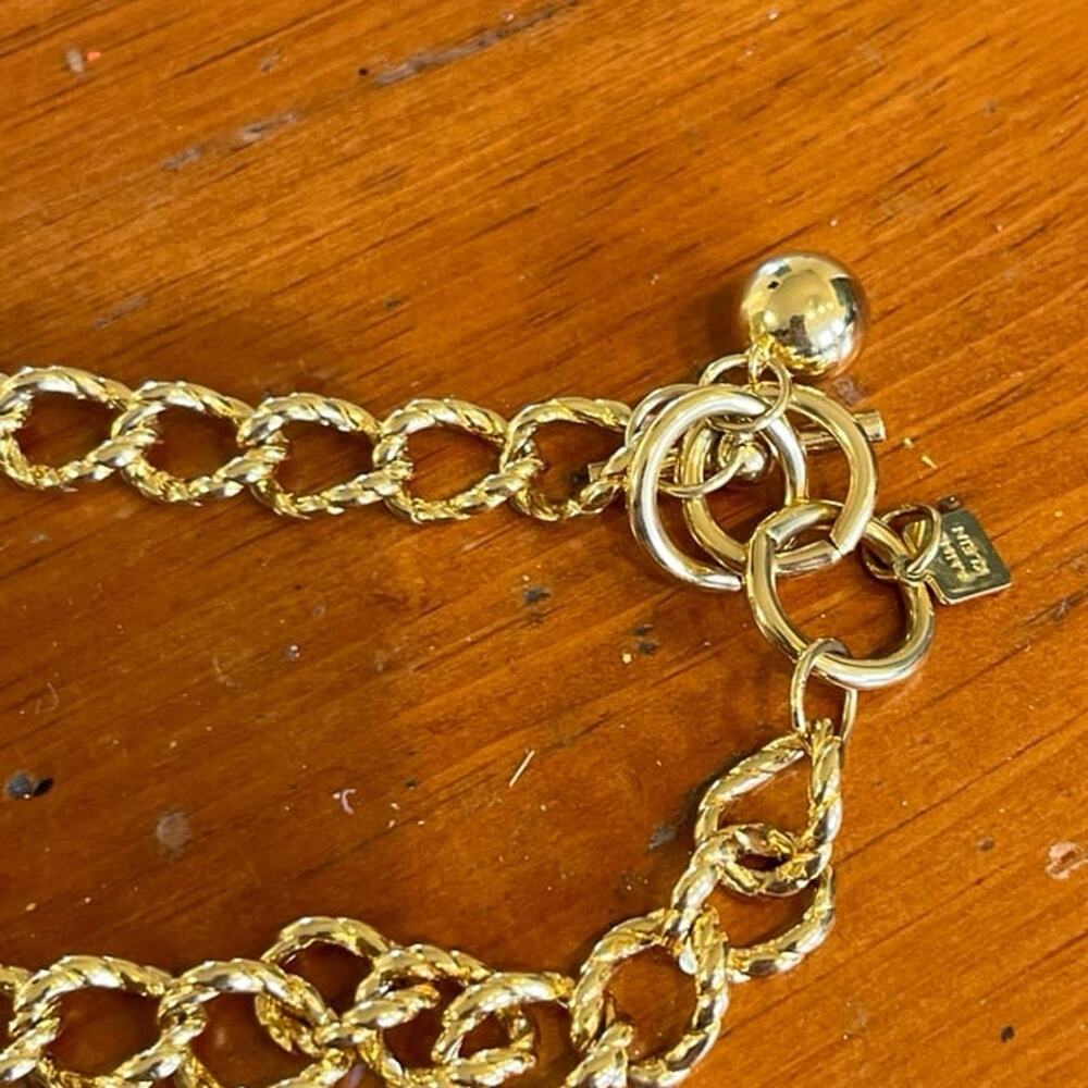 ANNE KLEIN Lion Gold Tone Collar Necklace Exquisite!! - Picture 2 of 2